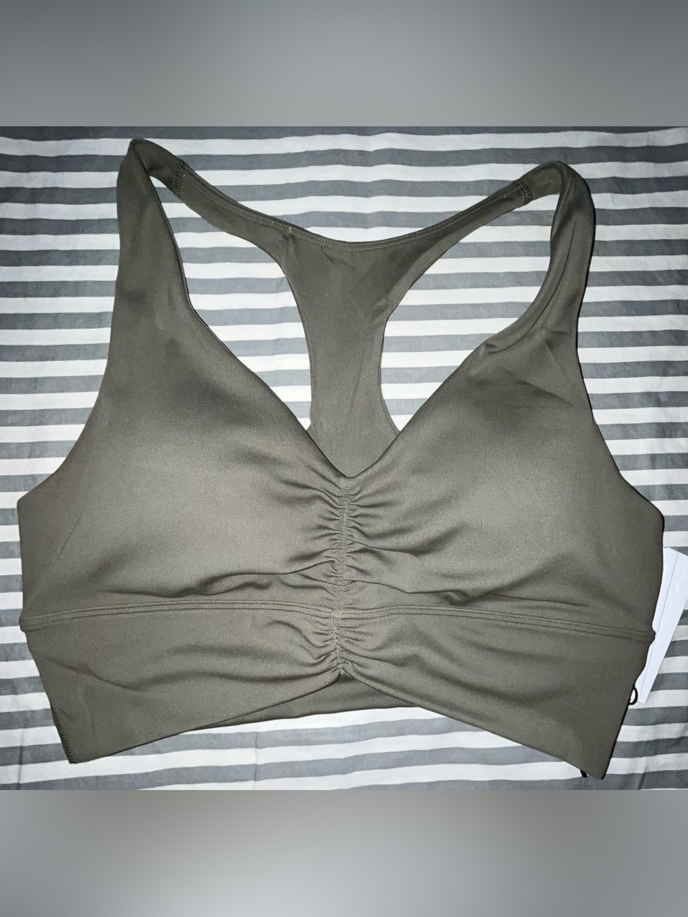 Paragon Reluna High-Rise Sculptseam Short 5" + Ruched Bra in Everglades Sz M - Picture 2 of 7